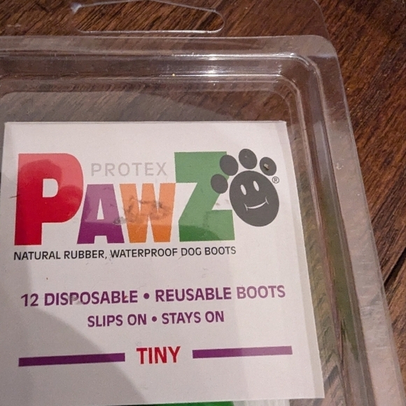 PawZ Dog Boots Tiny & XXS Green & Yellow Rubber Boots For 1" -1.5" & under paws - Picture 6 of 10